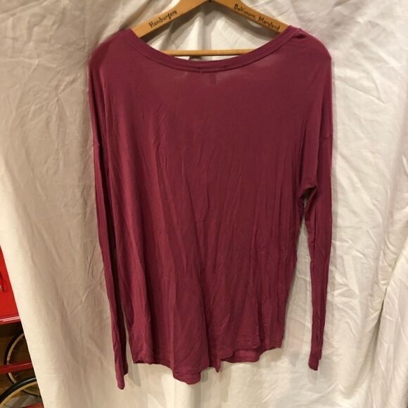 Pink Super soft Blouse Wine color Small - Picture 3 of 8